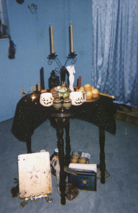 Picture of our altar set up for Samhain